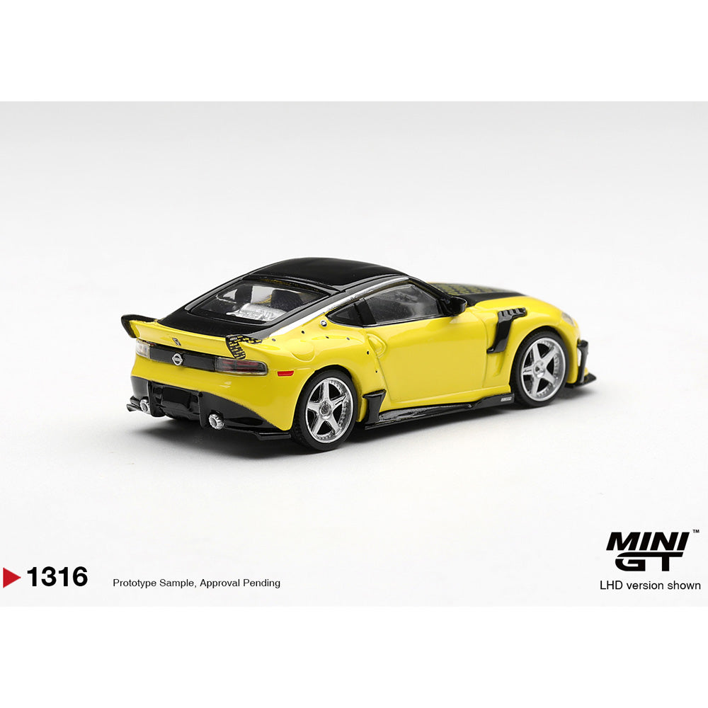 MiniGT Nissan Z Veilside FFZ400 Ikazuchi Yellow 1:64 Diecast Car 1316-R