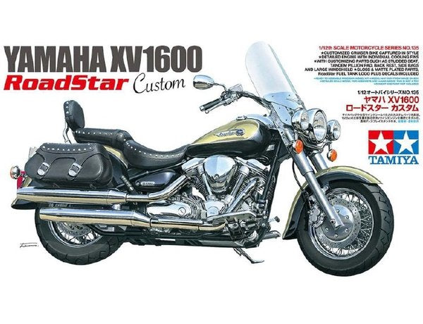 TAMIYA 14135 Yamaha Motorbike XV1600 Custom Road Star 1:12 Plastic Mod ...