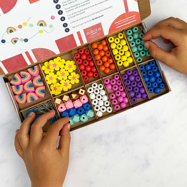 Cotton Twist Rainbow & Flower Bracelet Making Craft Kit