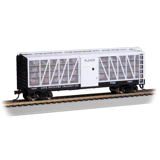 Bachmann USA Poultry Car Live Poultry Transit Co. #732 Plover With Turkeys HO 15906