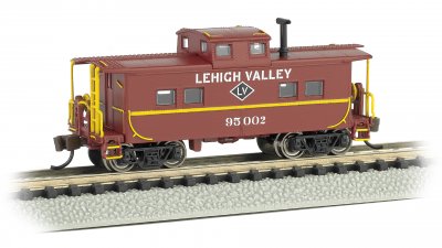 Bachmann USA Northeast Steel Caboose Lehigh Valley #95002 Tuscan Red N 16867