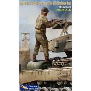 Gecko Models 16GM0030 WWII US Tank Crew Firing the M2 Machine Gun 1:16 Model Kit