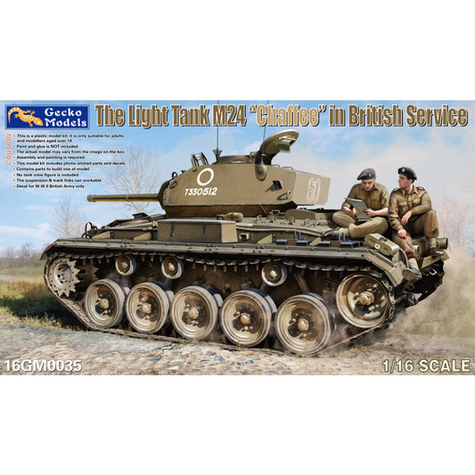 Gecko Models 16GM0035 M24 Chaffee in British Service 1:16 Model Kit