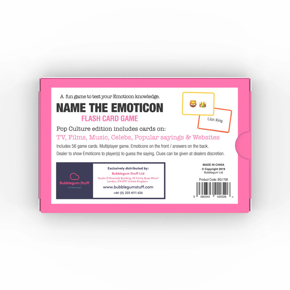Bubblegum Stuff Name The Emoticon - Pop Culture Card Game
