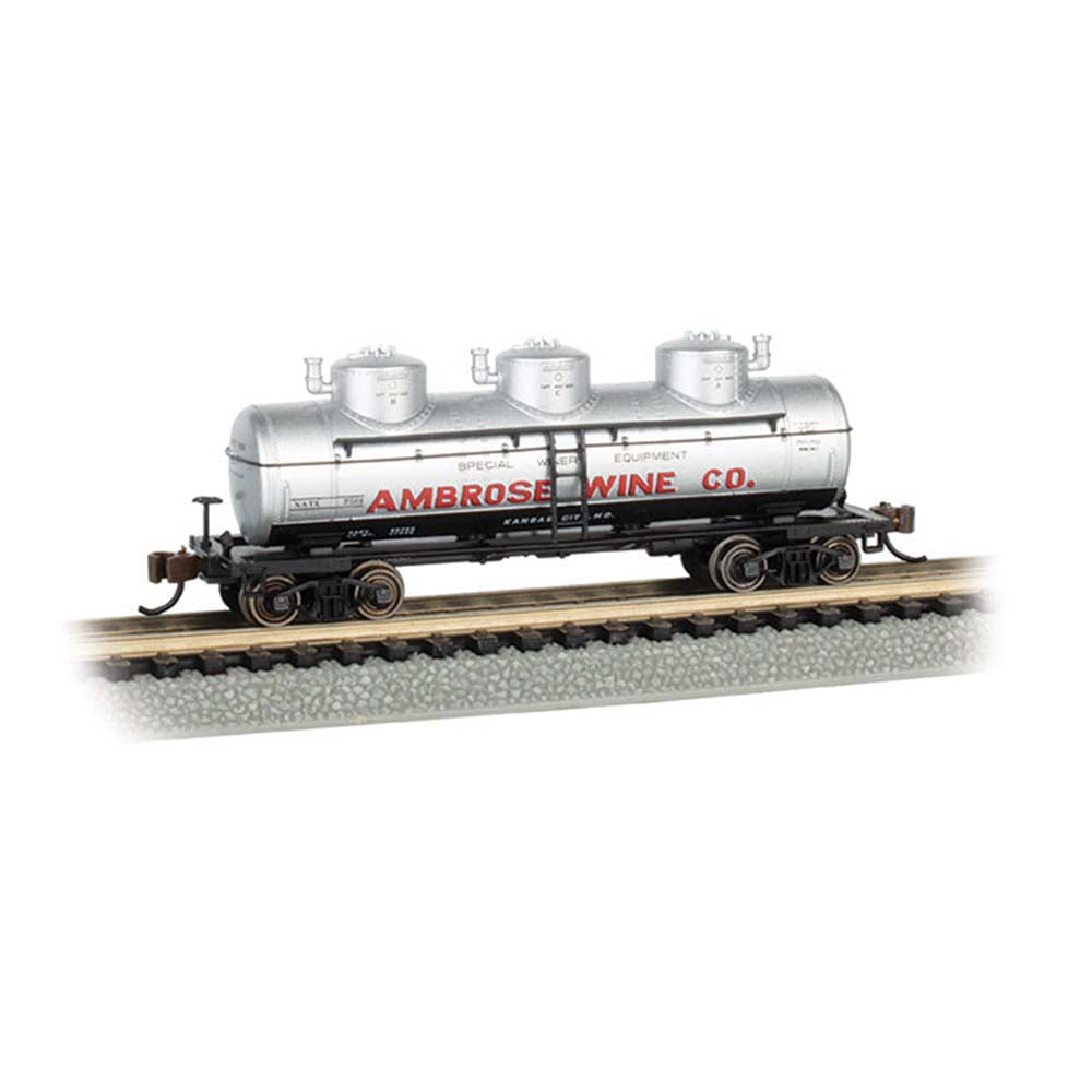 Bachmann USA 3-Dome Tank Car - Ambrose Wine Co. #7501 N Gauge 17158