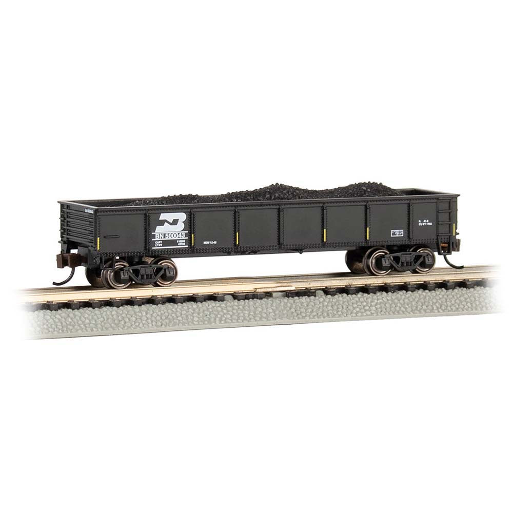 Bachmann USA 40' Gondola - Burlington Northern (Black) N Gauge 17252