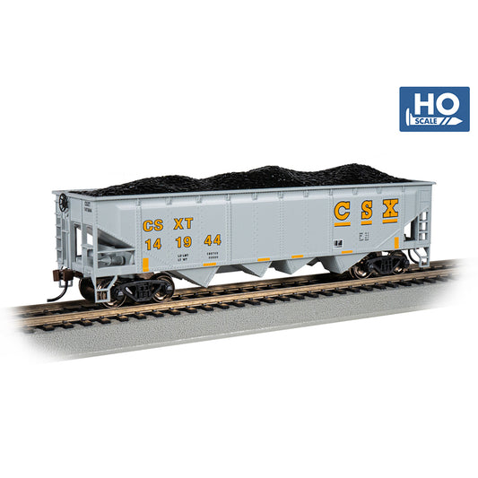 Bachmann USA 40' Quad Hopper - CSX #141944 (Grey & Yellow) HO Gauge 17615