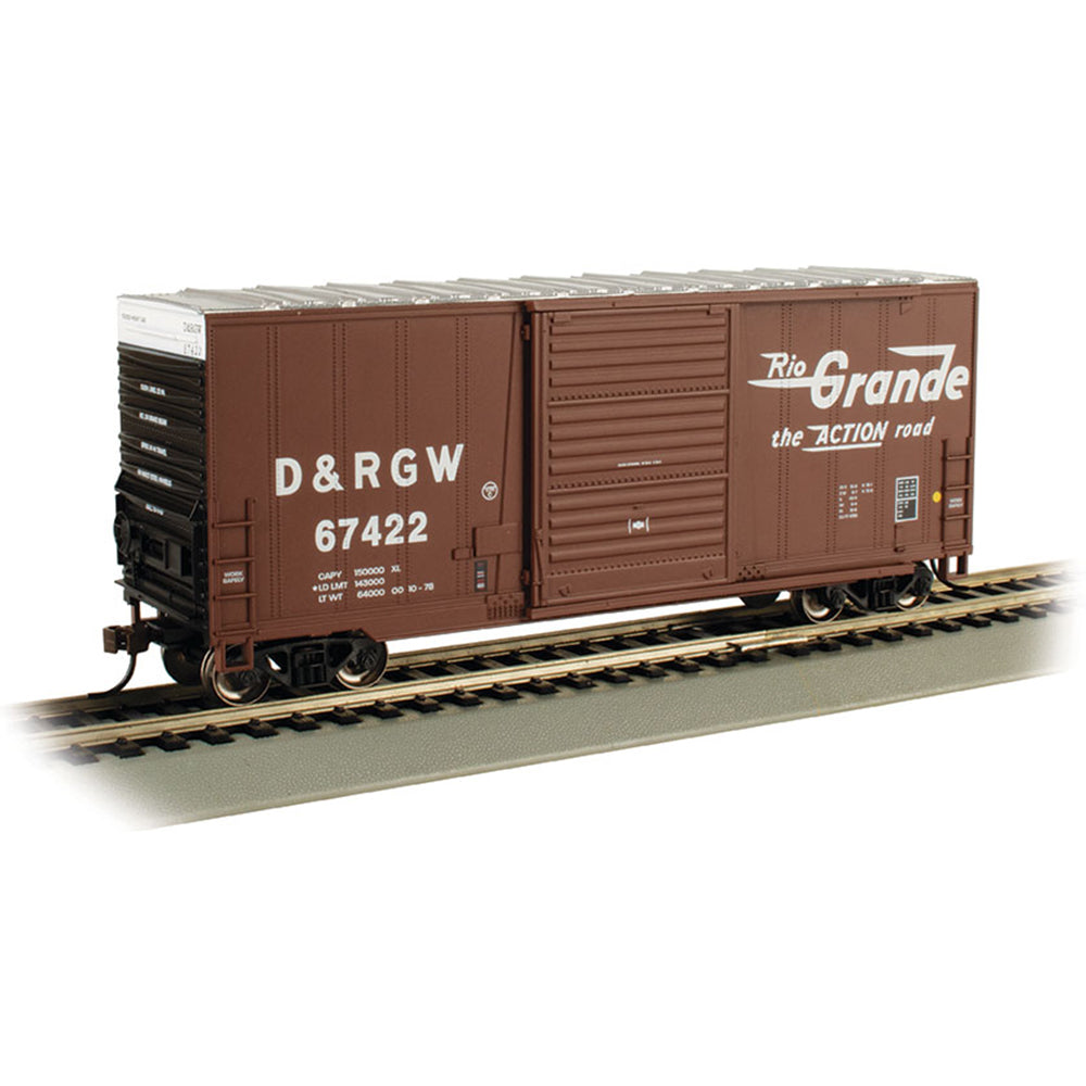 Bachmann USA Hi-Cube Box Car with Sliding Door Rio Grande (Brown) HO 18204