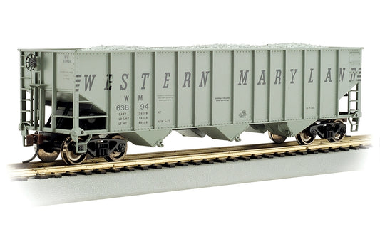 Bachmann USA 18748 3-Bay 100-Ton Hopper - Western Maryland® #63894 Gray HO Gauge