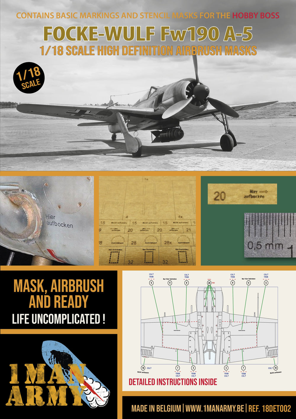 1ManArmy 18DET002 1:32 Focke-Wulf Fw-190A-5