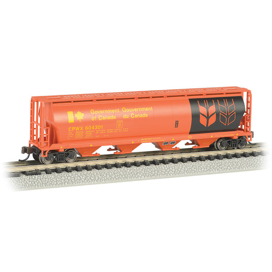 Bachmann USA 19154 Canadian 4-Bay Cylindrical Grain Hopper Govt Of Canada - Red N