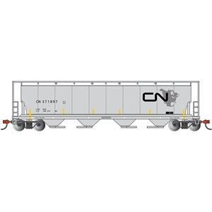Bachmann USA Canadian 4-Bay Cylindrical Grain Hopper CN North American Logo N 19159
