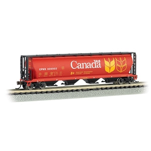 Bachmann USA Canadian 4-Bay Cylindrical Grain Hopper Canada Grain N 19181