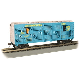 Bachmann USA 40' Stock Car Metropolitan Zoo #879 Llama Transport (Animated) HO 19708