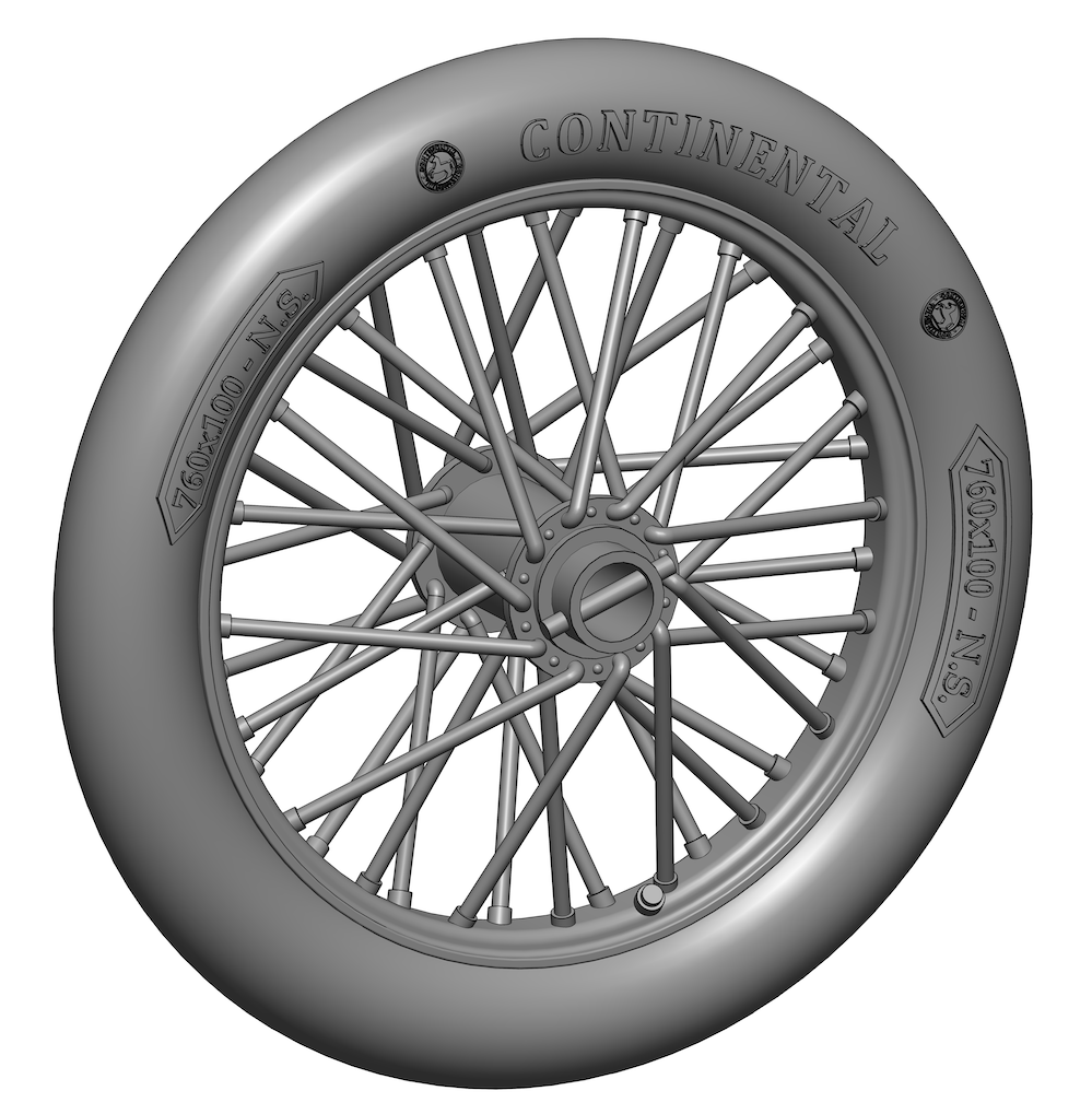 Art Scale 200-A48018 1:48 German 760x100 spoked wheels