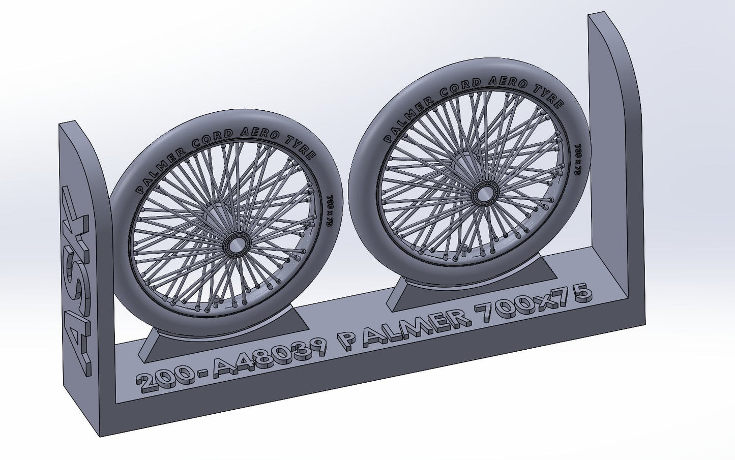 Art Scale 200-A48039 1:48 Palmer 700 x 85 spoked wheels, UK WWI