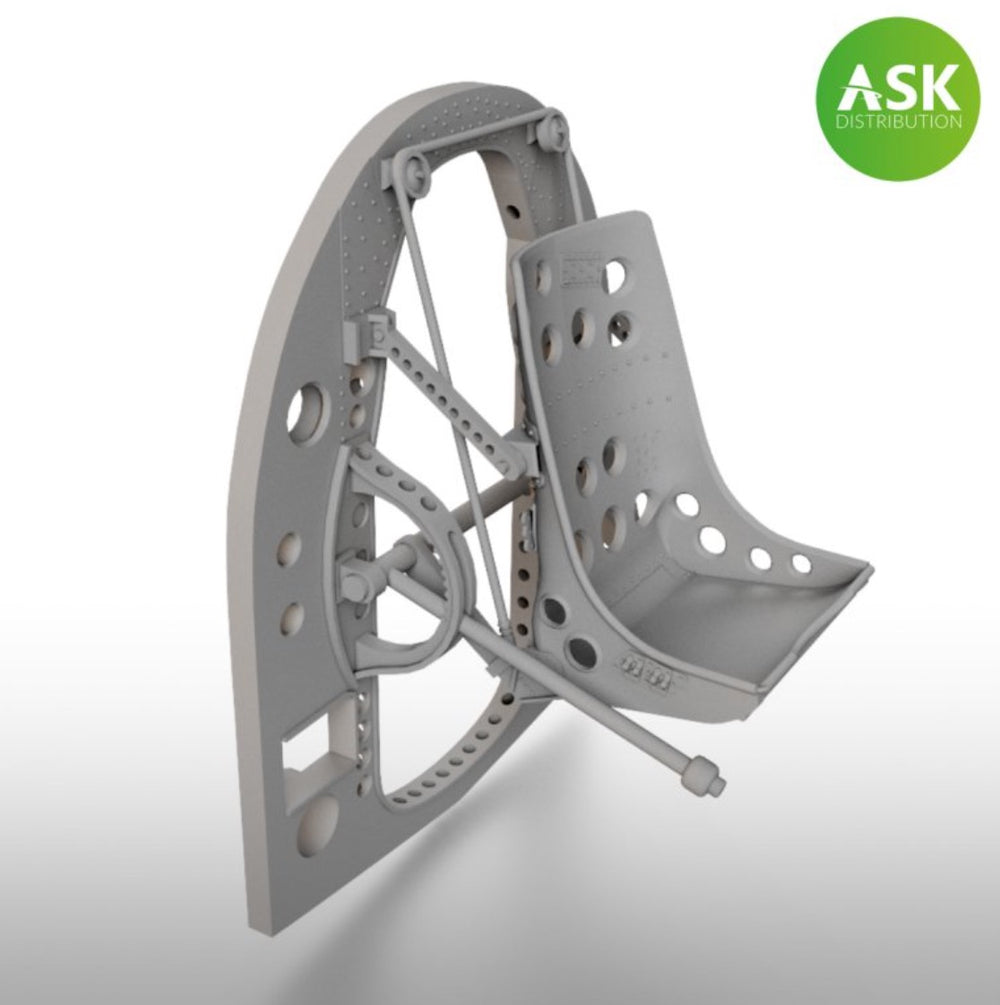 Art Scale 200-A48053 1:48 Mitsubishi A6M bulkhead with seat in BOTTOM position
