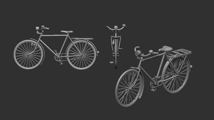 Art Scale 200-A72007 1:72 Bicycle classic 3D-Printed