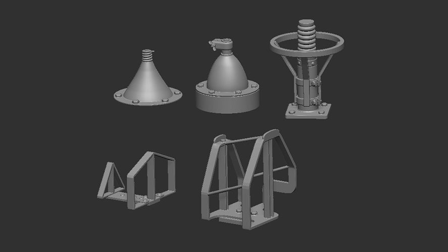 Art Scale 200-A72008 1:72 Aerial bases and roof sights
