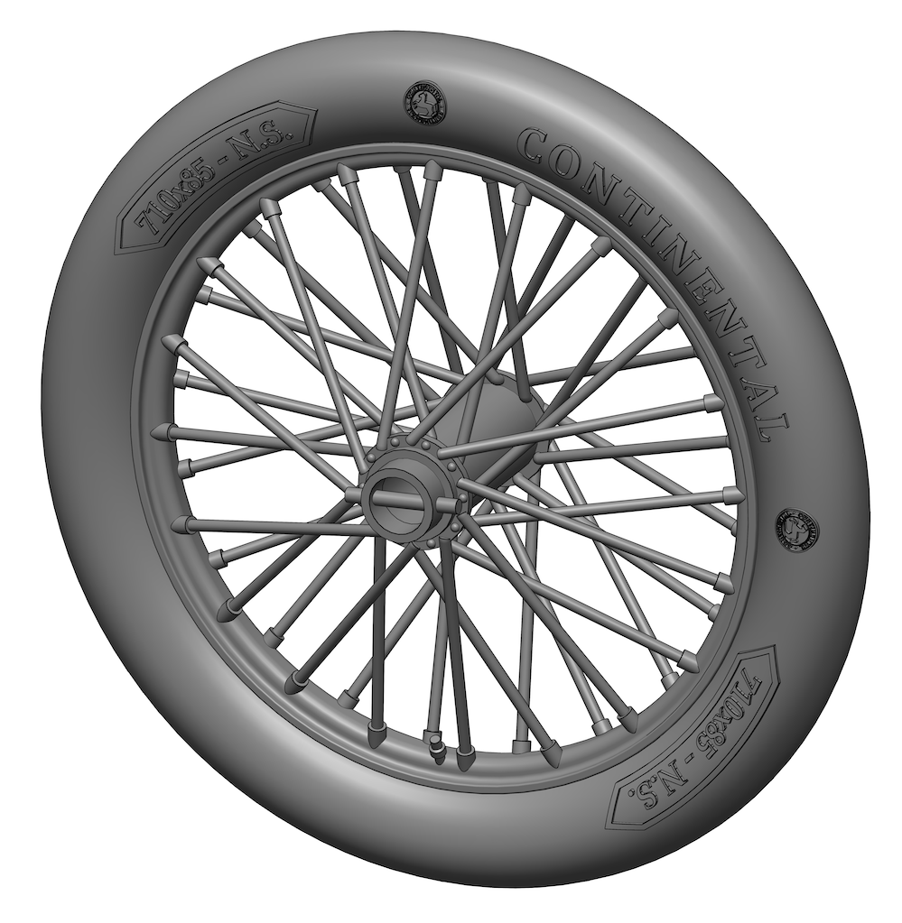Art Scale 200-A72021 1:72 German 710x85 spoked wheels