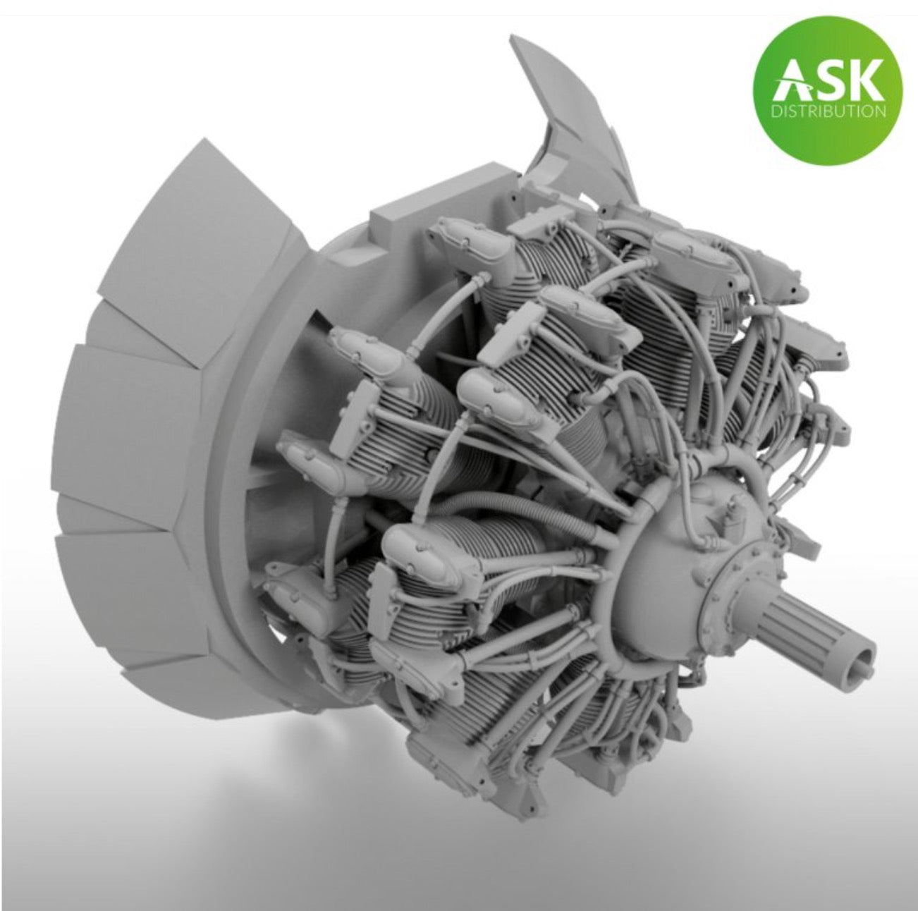 Art Scale 200-A72026 1:72 Nakajima Sakae 12 Engine with Exhausts/Cowling Flaps