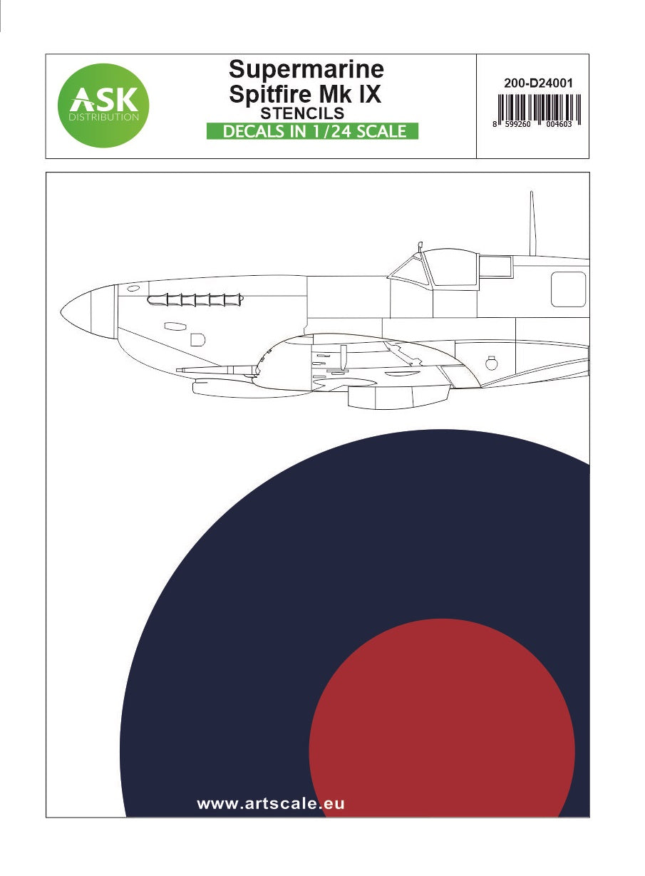 Art Scale 200-D24001 1:24 Supermarine Spitfire Mk.IXc