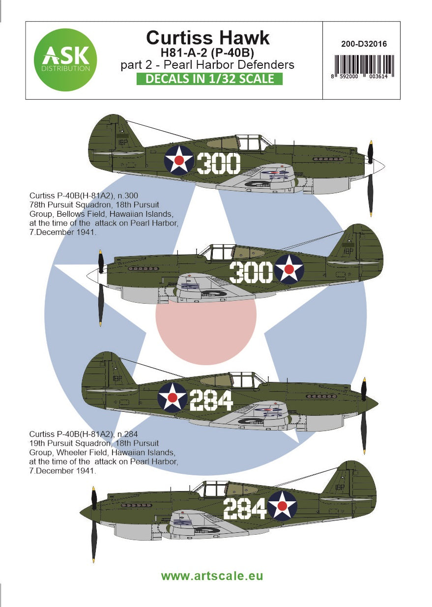 Art Scale 200-D32016 1:32 Curtiss H81-A-2 part 2