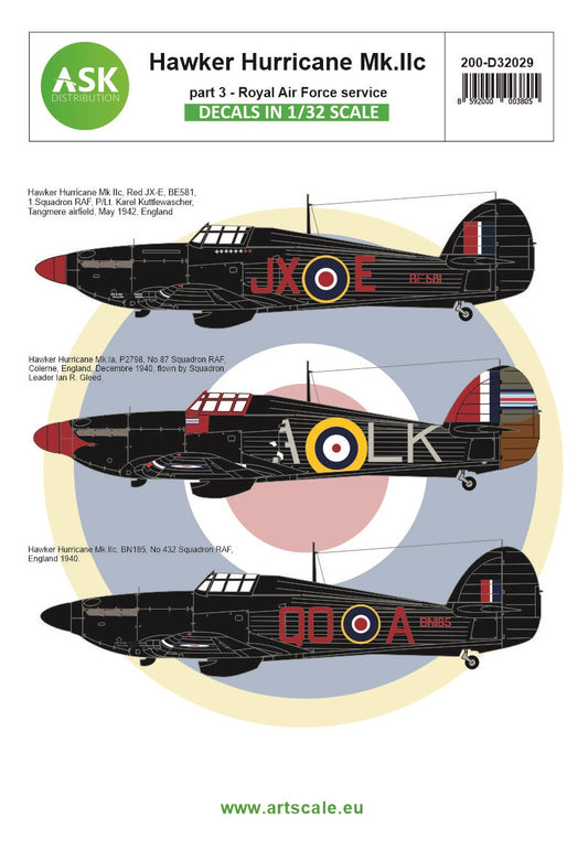 Art Scale 200-D32029 1:32 Hawker Hurricane Mk.IA / Mk.IIC part 3