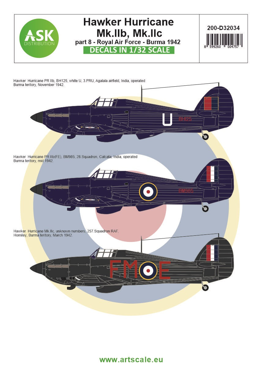 Art Scale 200-D32034 1:32 Hawker Hurricane Mk.IIb / Mk.IIc part 8