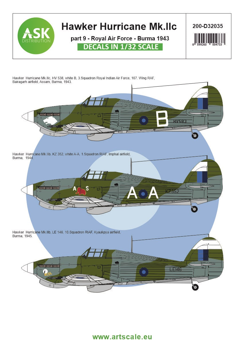Art Scale 200-D32035 1:32 Hawker Hurricane Mk.IIc part 9