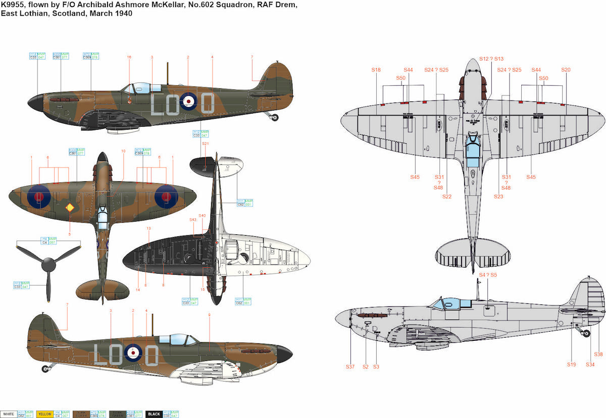 Art Scale 200-D32088 1:32 Supermarine Spitfire Mk.Ia part 1
