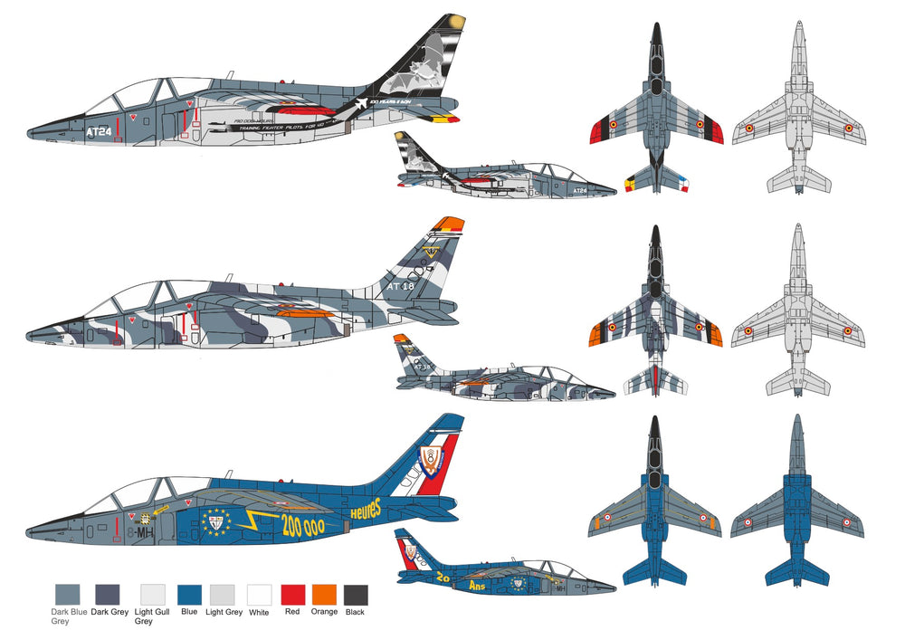 Art Scale 200-D48024 1:48 Alpha Jet E -Belgian Air Force, Armee de l'Air