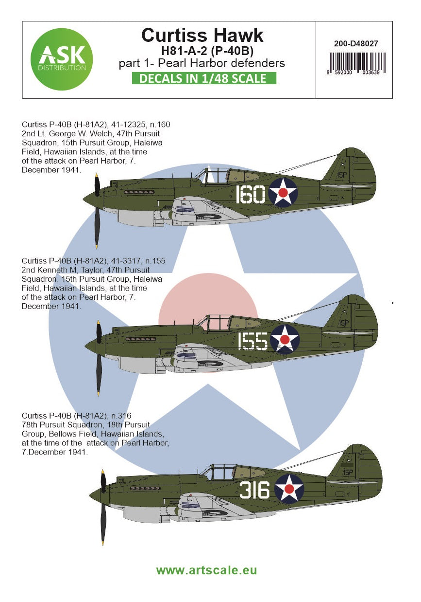 Art Scale 200-D48027 1:48 Curtiss Hawk 81-A-2 part 1