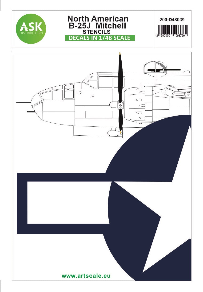 Art Scale 200-D48039 1:48 North-American B-25J Mitchell