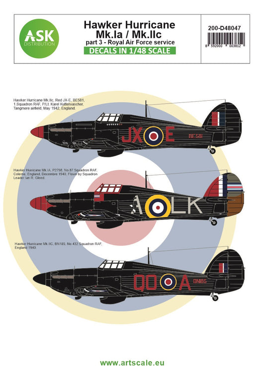 Art Scale 200-D48047 1:48 Hawker Hurricane Mk.IA / Mk.IIC part 3