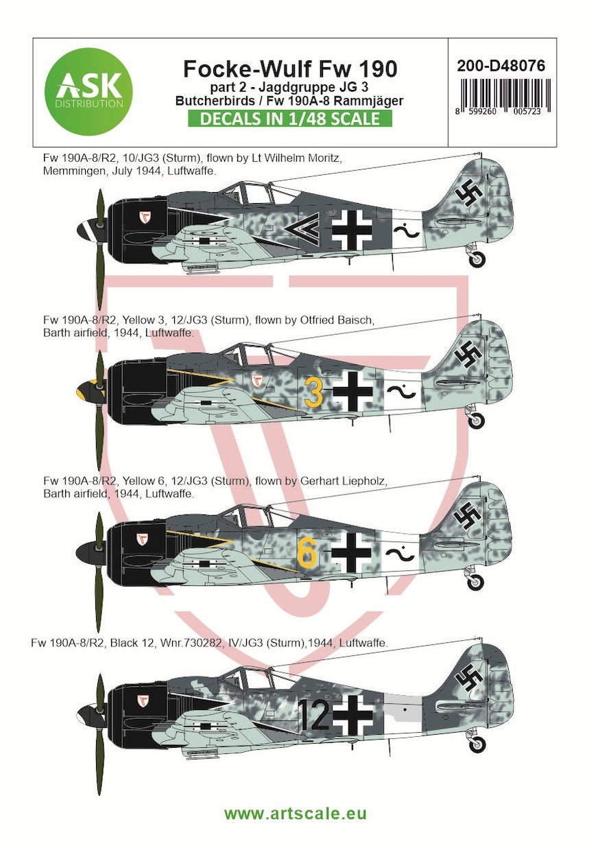 Art Scale 200-D48076 1:48 Focke-Wulf Fw-190A-8/R2 part 2