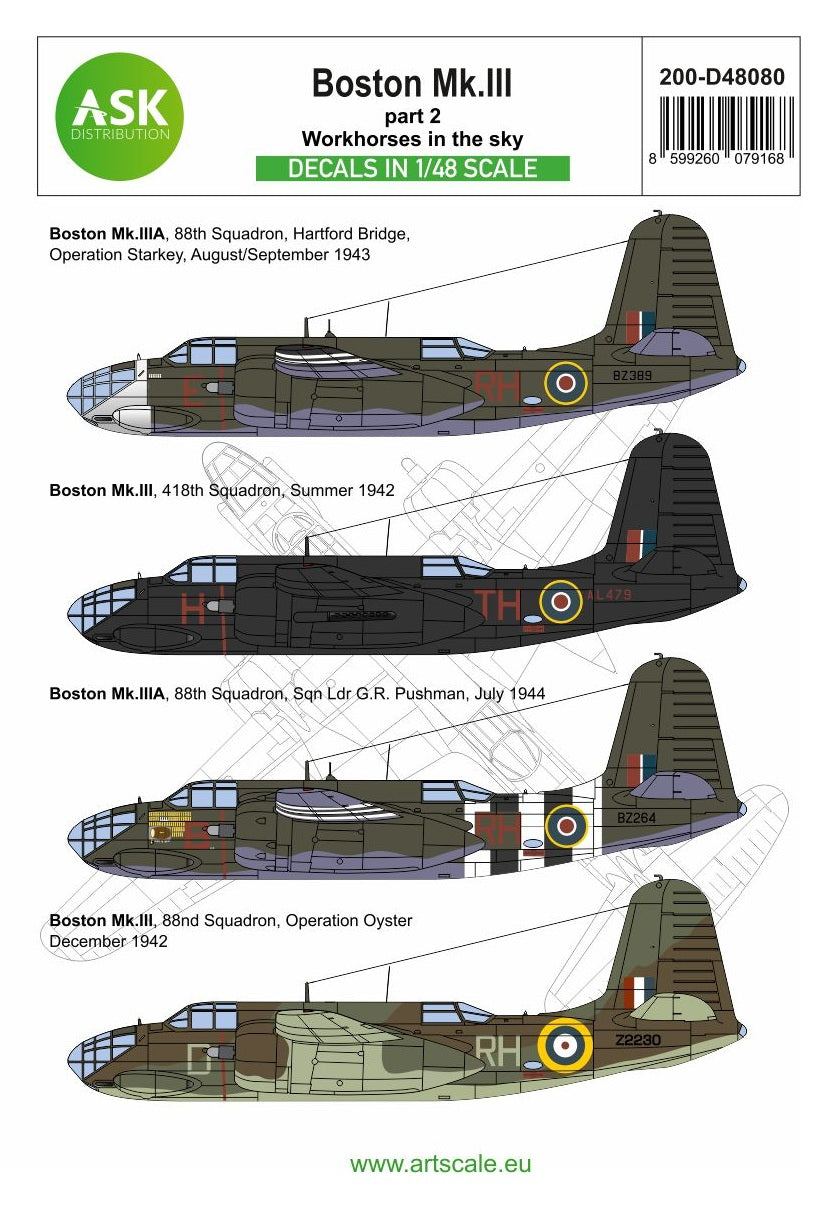 Art Scale 200-D48080 1:48 Douglas Boston Mk.III part 2