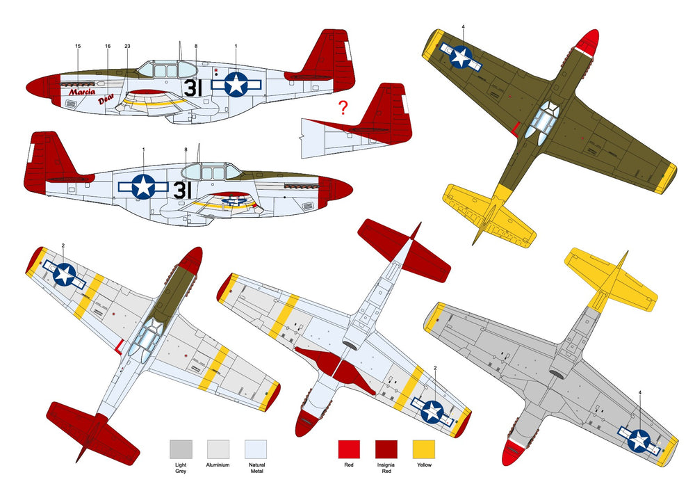 Art Scale 200-D72030 1:72 North-American P-51B/C Mustang part 1