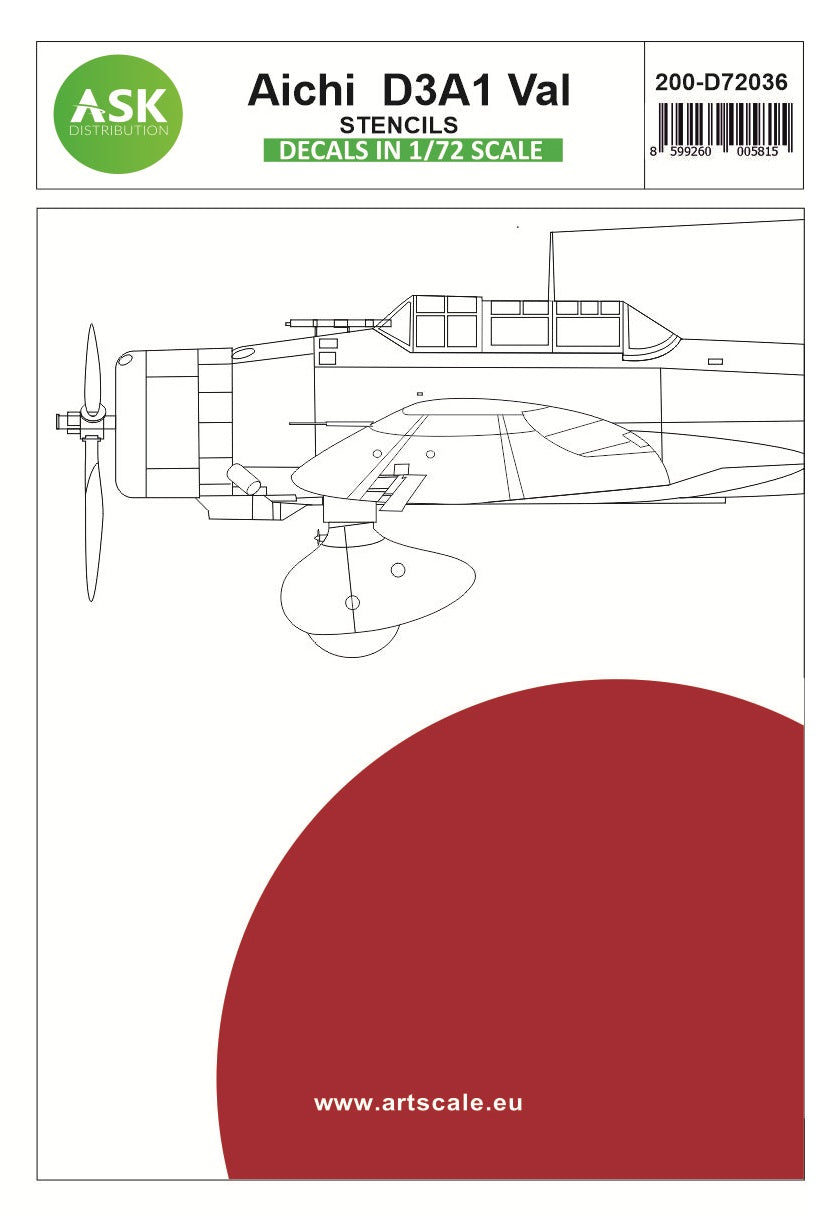 Art Scale 200-D72036 1:72 Aichi D3A1 Val