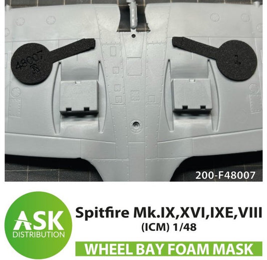 Art Scale 200-F48007 1:48 Spitfire Mk.IX/XVI/VIII Wheel Bay Masks