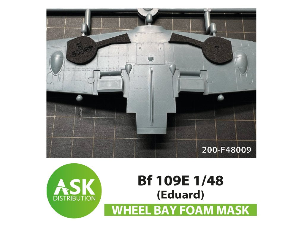 Art Scale 200-F48009 1:48 Messerschmitt Bf 109E Foam wheel bays mask Eduard kit