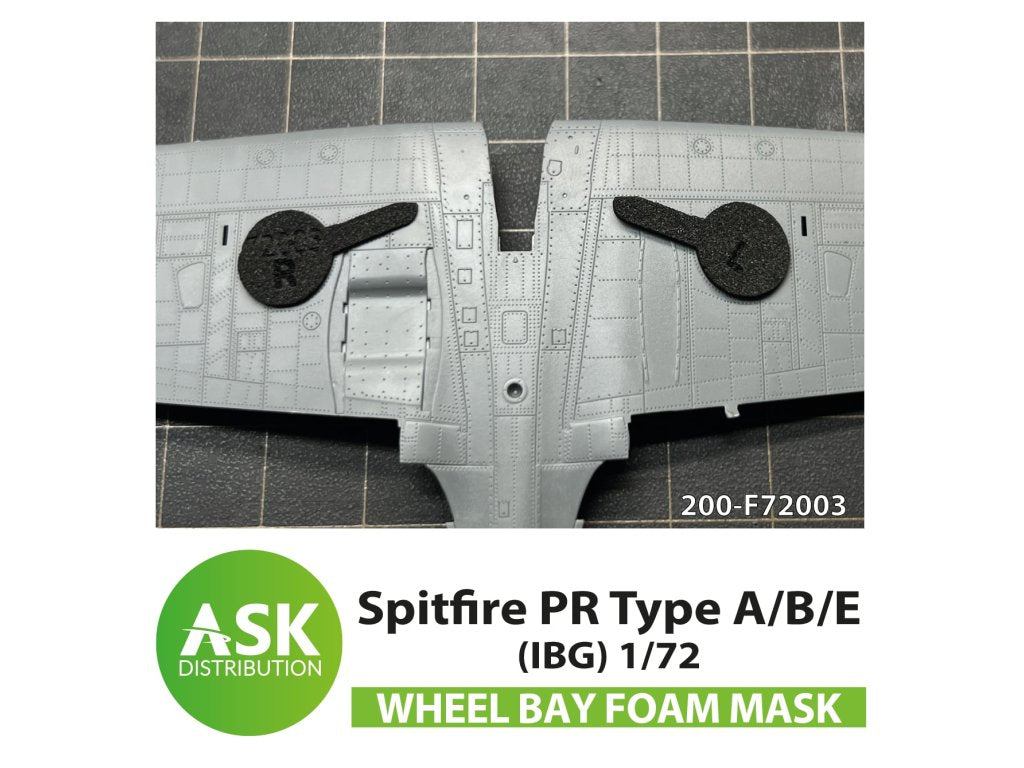 Art Scale 200-F72003 1:72 Spitfire PR Type A/B/E Wheel Bay Masks (IBG)