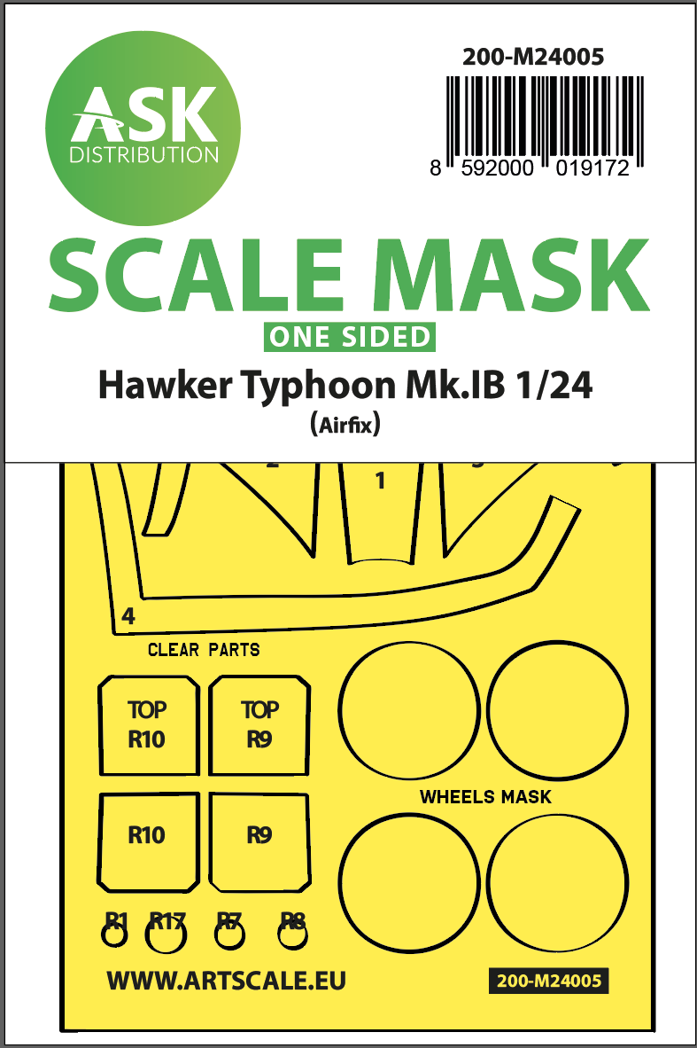 Art Scale 200-M24005 1:24 Hawker Typhoon Mk.IB one-sided express masks