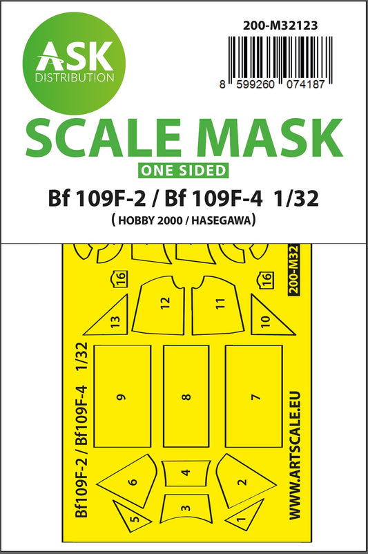 Art Scale 200-M32123 1:32 Bf-109F-2/F-4 One-Sided Mask