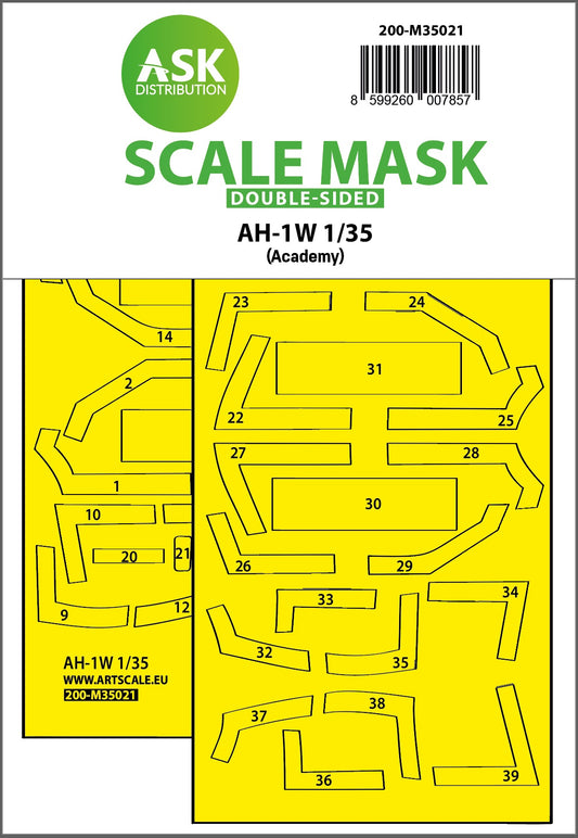 Art Scale 200-M35021 1:35 Bell AH-1W canopy frame paint mask