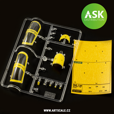 Art Scale 200-M48031 1:48 Yakovlev Yak-130 "Mitten" canopy frame paint masks