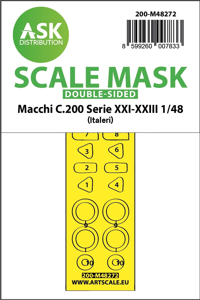 Art Scale 200-M48272 1:48 Macchi C.200 Serie XXI-XXIII Wheel & Canopy Mask