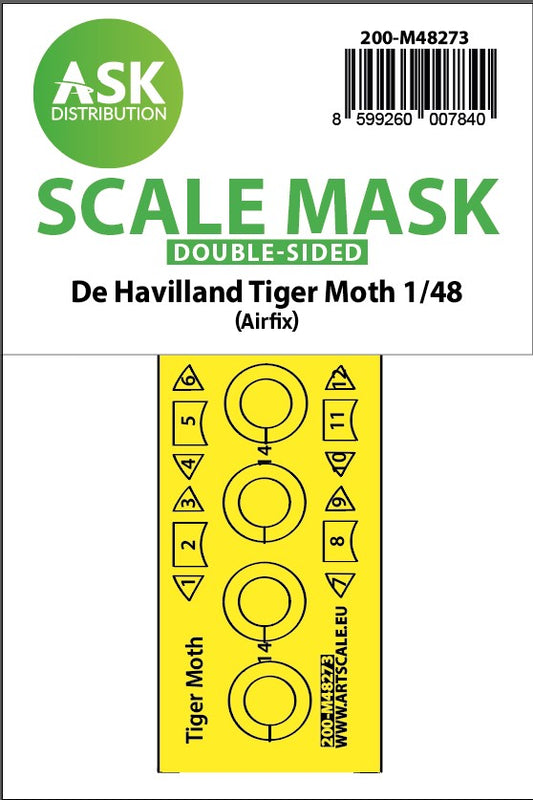 Art Scale 200-M48273 1:48 de Havilland Tiger Moth wheels & canopy mask