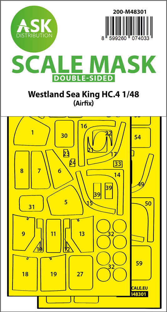 Art Scale 200-M48301 1:48 Westland Sea King HC.4 wheels & canopy mask