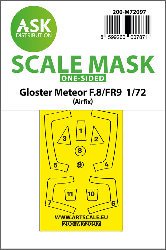 Art Scale 200-M72097 1:72 Gloster Meteor F.8/F9 one-sided fit express mask